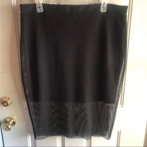 Charlotte Russe Black Mesh Skirt 3XL